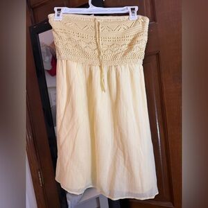 Hollister Yellow Crochet Dress